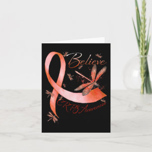 Glauben CRPS Bewusstsein Orange Ribbon Dragonfly L Karte