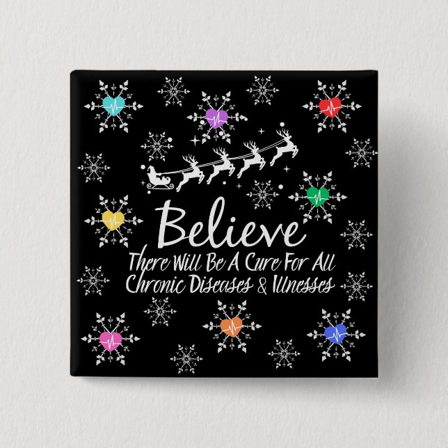 glauben, dass es ein Heilmittel geben wird Button (Vorderseite)