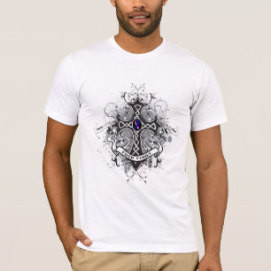 Glauben-Familien-Gebets-Kreuz - männlicher T-Shirt