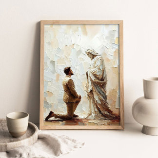 Glauben finden, digitale christliche Kunst, Jesus Poster