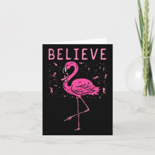 Glauben Flamingo Pink Ribbon Brustkrebs Awarene Karte