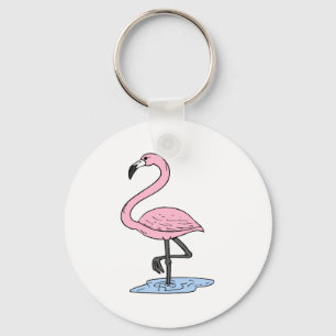Glauben-Flamingo Schlüsselanhänger