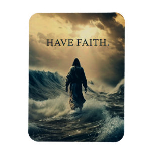 Glauben haben - Jesus Christus zitiert Christliche Magnet