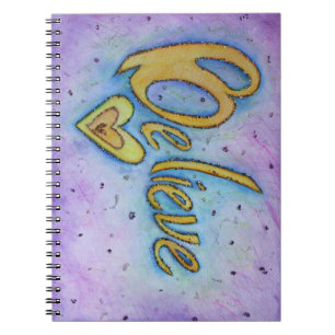Glauben Heart Word Art Journal Notizblock