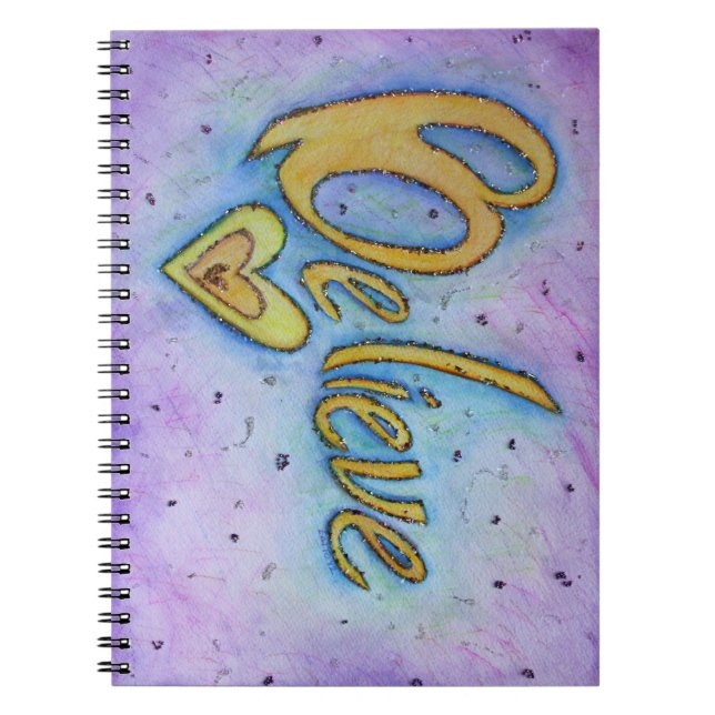 Glauben Heart Word Art Journal Notizblock (Vorderseite)
