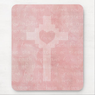 Glauben-Hoffnung und Liebe christlich Mousepad