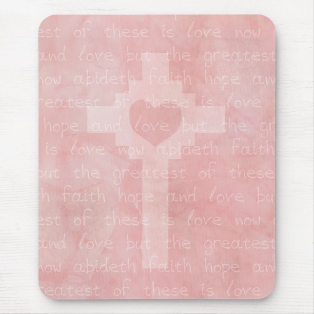 Glauben-Hoffnung und Liebe christlich Mousepad (Vorne)