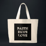 GLAUBEN-HOFFNUNGS-LIEBE JUMBO STOFFBEUTEL<br><div class="desc">Glauben-Hoffnungs-Liebe.
1 Korinther-13:13
Teilen Sie die Freude!</div>