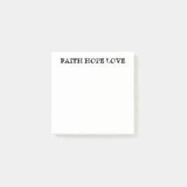Glauben-Hoffnungs-Liebe Post-it Klebezettel