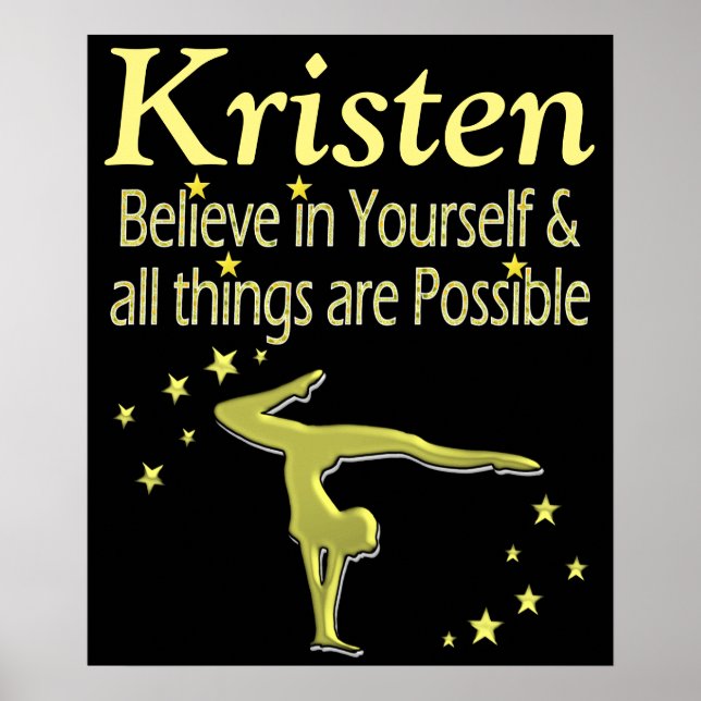 GLAUBEN IN DER GYMNASTIK TRÄUMT PERSONALISIERTEN P POSTER (Vorne)