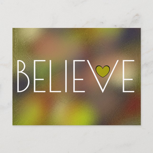 GLAUBEN Inspiration Wort Niedlich Postkarte (Vorderseite)