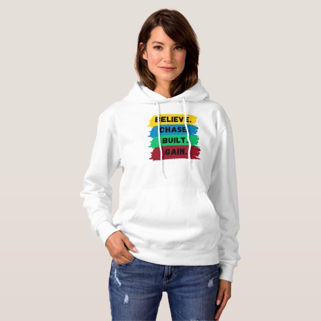 Glauben, Jase, gebaut, motivierend Slogan Hoodie (Vorne ganz)