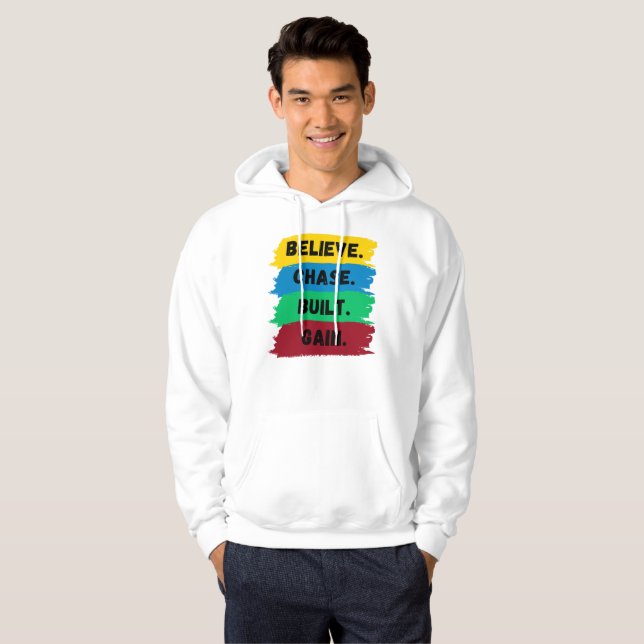 Glauben, Jase, gebaut, motivierend Slogan Hoodie (Vorne ganz)