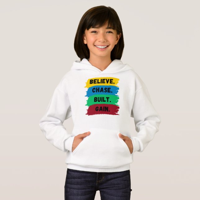 Glauben, Jase, gebaut, motivierend Slogan Hoodie (Vorne ganz)