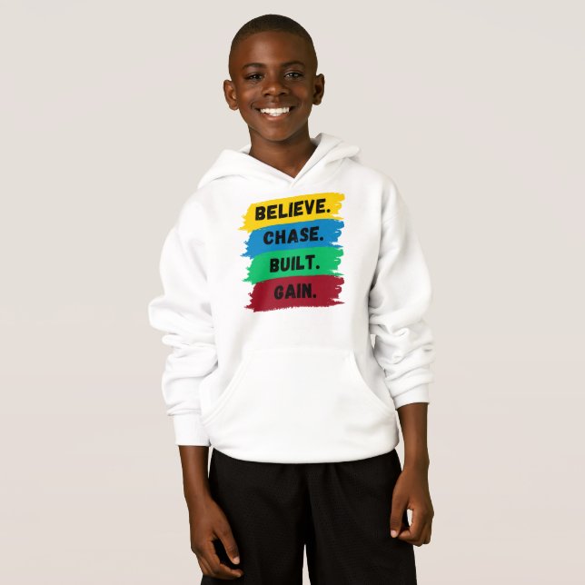 Glauben, Jase, gebaut, motivierend Slogan Hoodie (Vorne ganz)