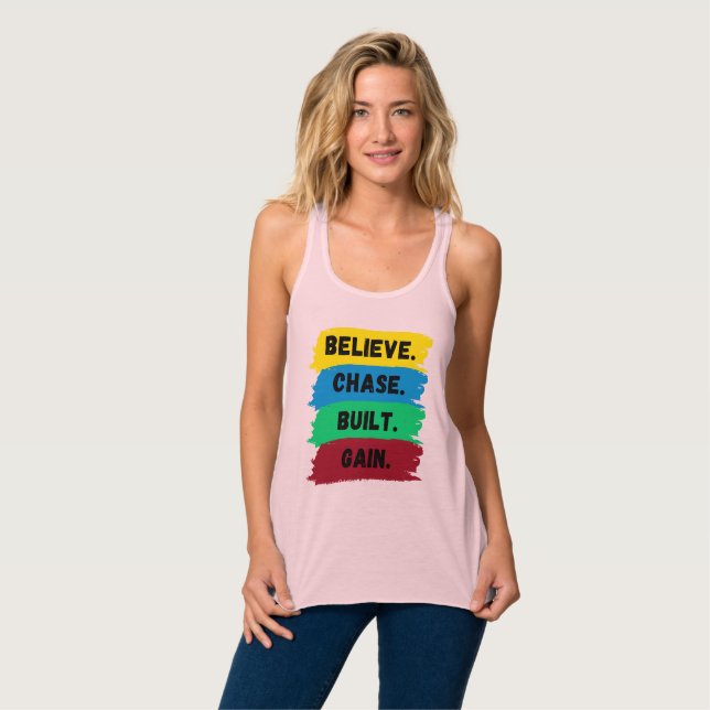 Glauben, Jase, gebaut, motivierend Slogan Tank Top (Vorderseite Vollansicht)