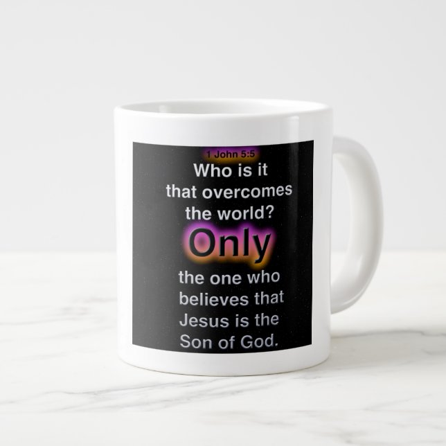 Glauben - Jumbo-Tasse (Vorderseite Rechts)