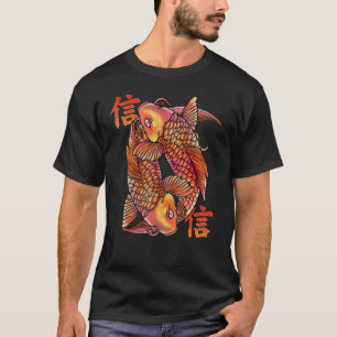 Glauben Koi Japanische Nishikigoi Fisch Schmetterl T-Shirt
