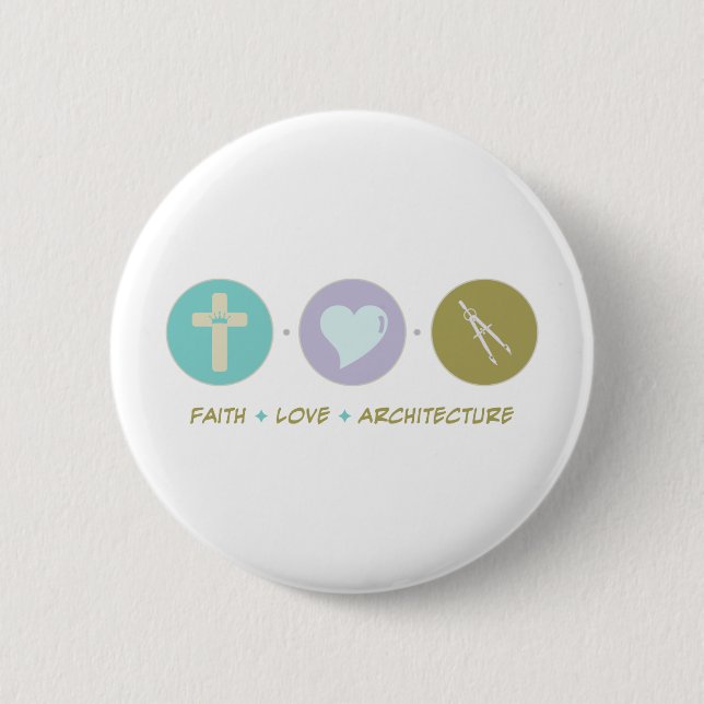 Glauben-Liebe-Architektur Button (Vorderseite)