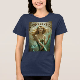 Glauben Meerjungfrau Kunst Frauen Inspiration Ozea Tri-Blend Shirt
