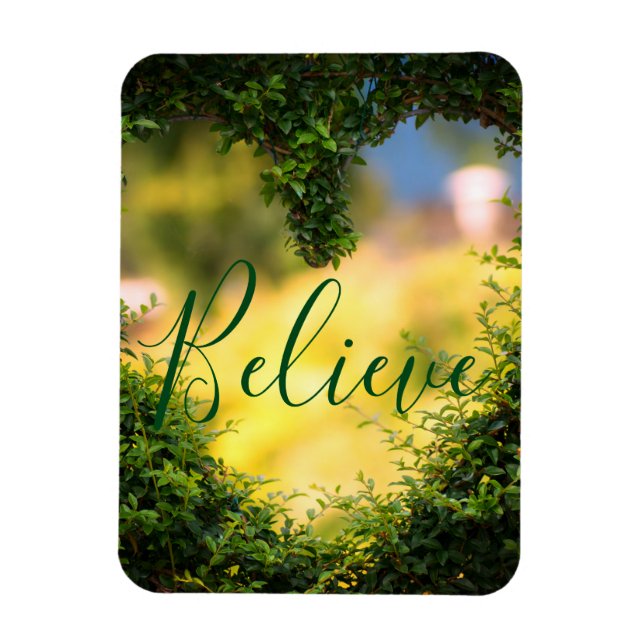glauben | Motivierend, inspirierendes Herz Magnet (Vertikal)