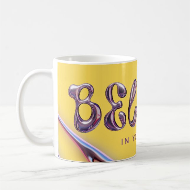 Glauben" Motivierend Zitat-Tasse Kaffeetasse (Links)