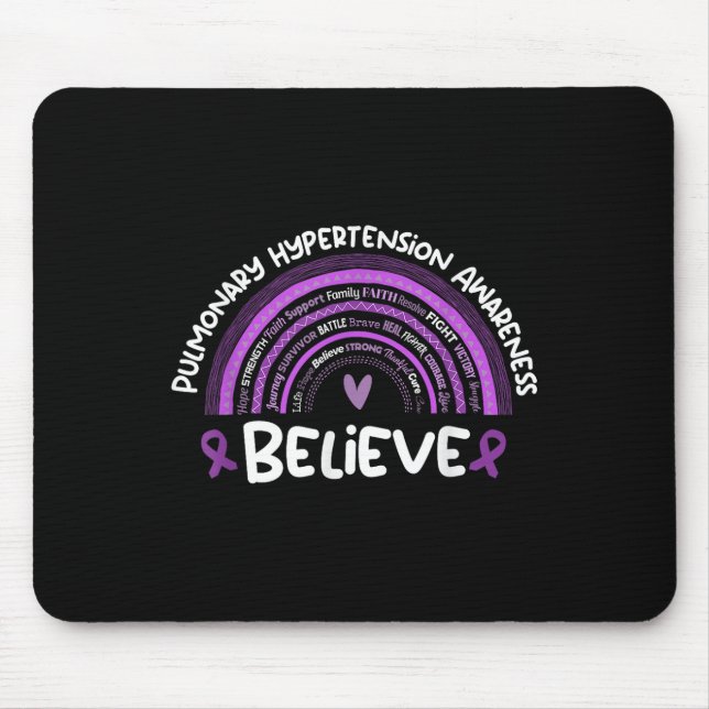 Glauben _ Pulmonale Hypertonie Aufklärung Monat Mousepad (Vorne)