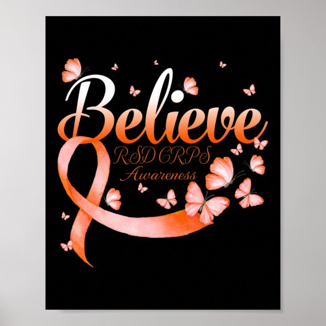 Glauben Rsd Crps Bewusstseinsschmetterling Poster (Vorne)