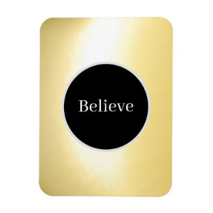 "Glauben" Schwarz-Gold-Magnet für flexibles Foto Magnet