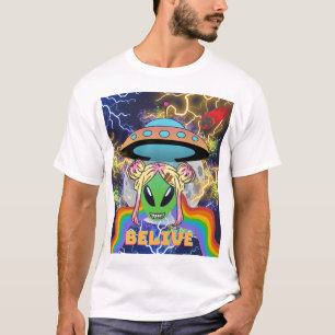 Glauben Sie, Alien ufo extraterrestrisch T-Shirt