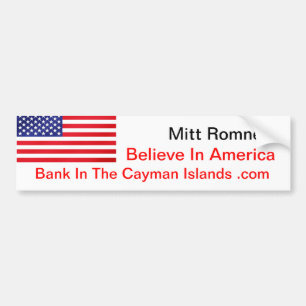 Glauben Sie an Amerika-Bank auf den Kaimaninseln Autoaufkleber