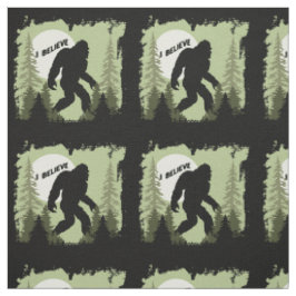 Glauben Sie an Bigfoot Sasquatch Gemustert Stoff