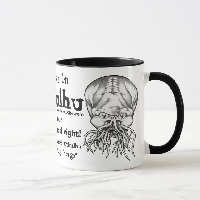 Glauben Sie an Cthulhu Tasse (Rechts)
