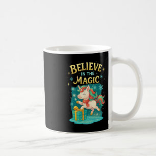 Glauben Sie an das magische Einhorn Kinder Weihnac Kaffeetasse