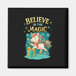 Glauben Sie an das magische Einhorn Kinder Weihnac Magnet