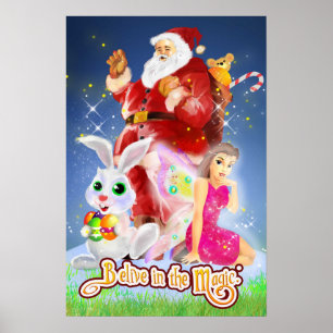 Glauben Sie an das magische Größengleichplakat Poster