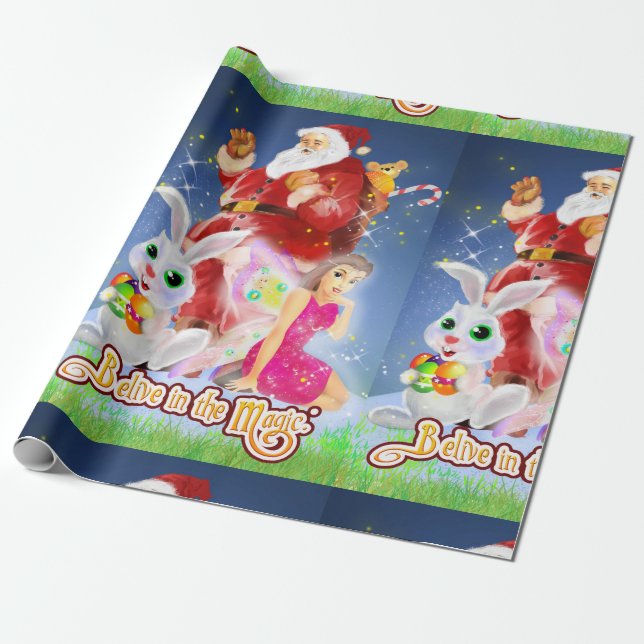 Glauben Sie an das magische Wrapping Paper Geschenkpapier (Ungerollt)