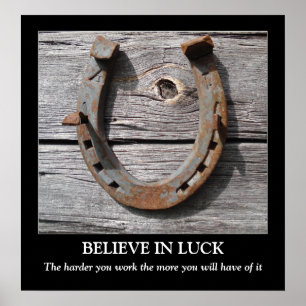 Glauben Sie an das Motivierend Poster "Luck Horses