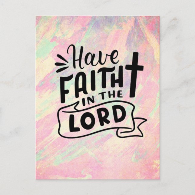 Glauben Sie an den Herrn Postkarte (Vorderseite)