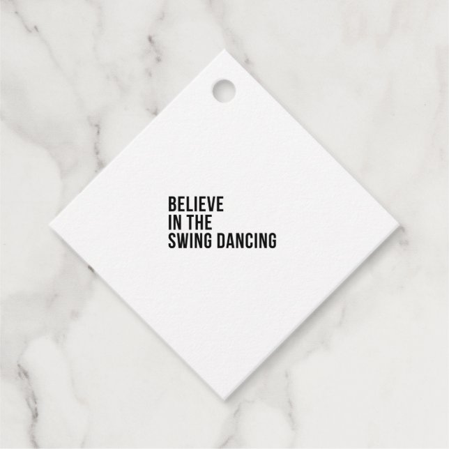 Glauben Sie an den Schwung tanzen Geschenkanhänger (Vorderseite)