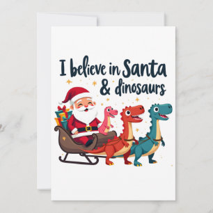 Glauben Sie an den Weihnachtsmann und Dinosaurier Einladung