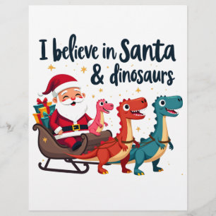 Glauben Sie an den Weihnachtsmann und Dinosaurier Flyer