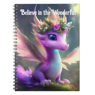 Glauben Sie an den wunderbaren - Lila Fairy Dragon Notizblock