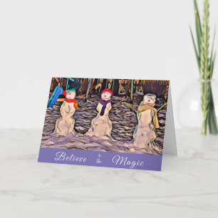 Glauben Sie an die "Magic Snow People Holiday Card Karte