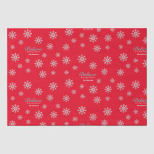 Glauben Sie an die Magie der Weihnachten   Rot Seidenpapier