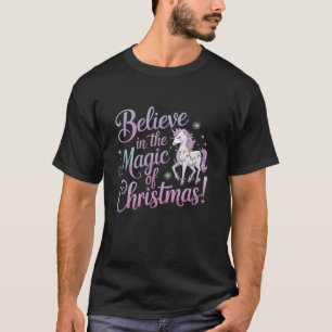Glauben Sie an die Magie der Weihnachtsleuchten Ei T-Shirt