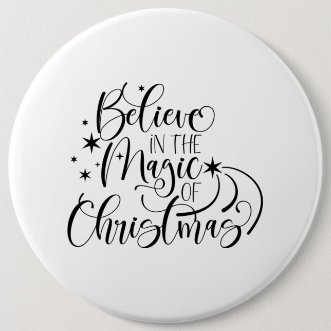 Glauben Sie an die Magie der Weihnachtszeit Button (Vorderseite)