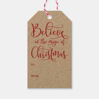 Glauben Sie an die Magie der Weihnachtszeit Geschenkanhänger