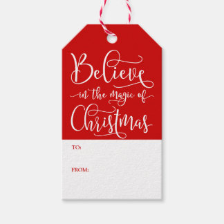 Glauben Sie an die Magie der Weihnachtszeit Geschenkanhänger