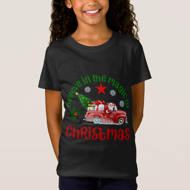 Glauben Sie an die Magie der Weihnachtszeit, Santa T-Shirt (Vorderseite)
